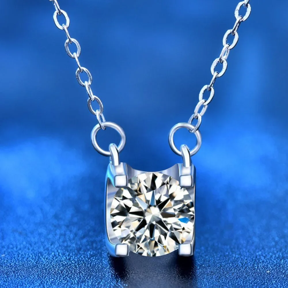 Certified 1ct. t.w. Moissanite Diamond Necklace NEW